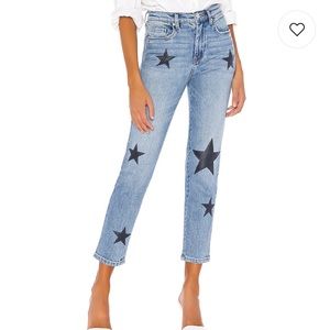 BLANKNYC high rise Madison crop skinny jeans stars